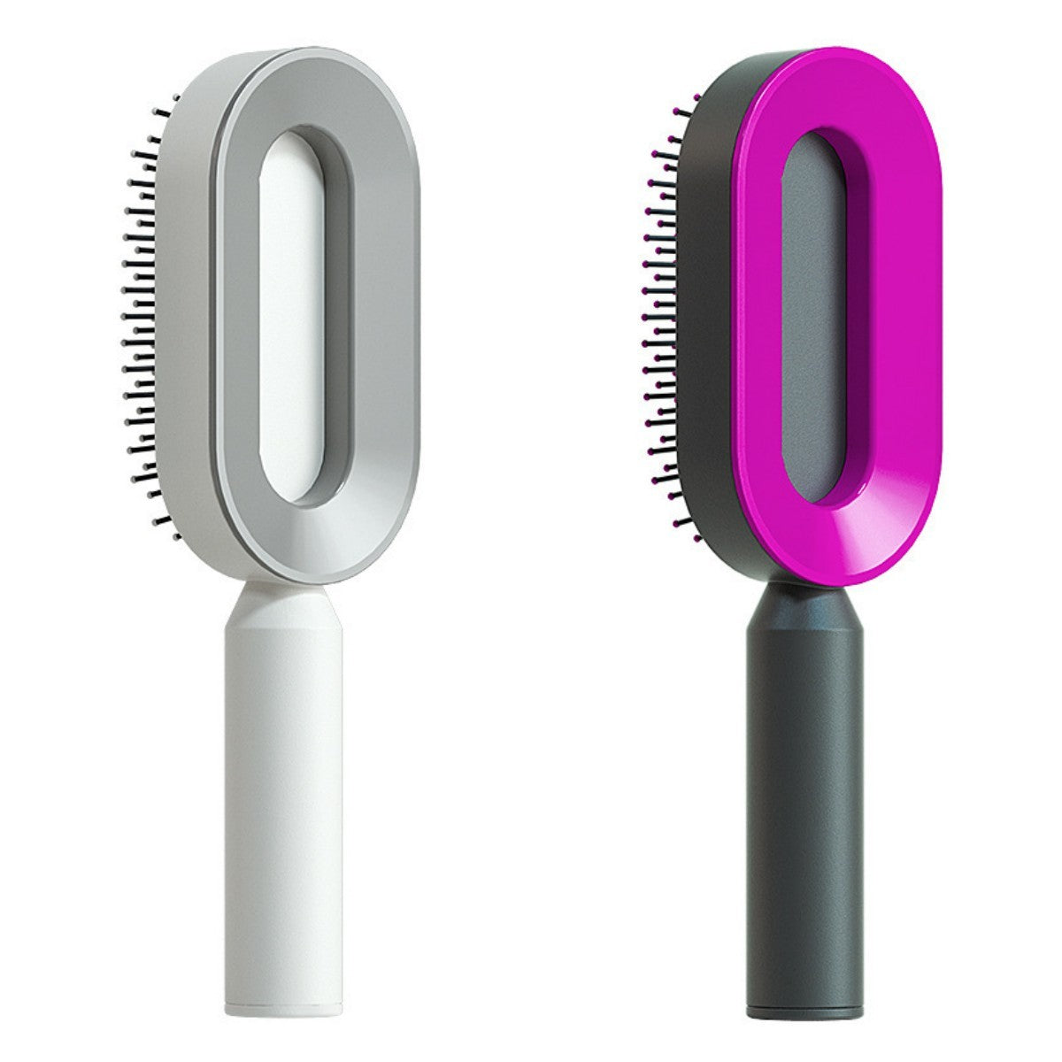Self-Cleaning Hair Brush – Anti-Static Scalp Massage Comb with One-Key Hair Removal, Detangling Airbag Brush for Women