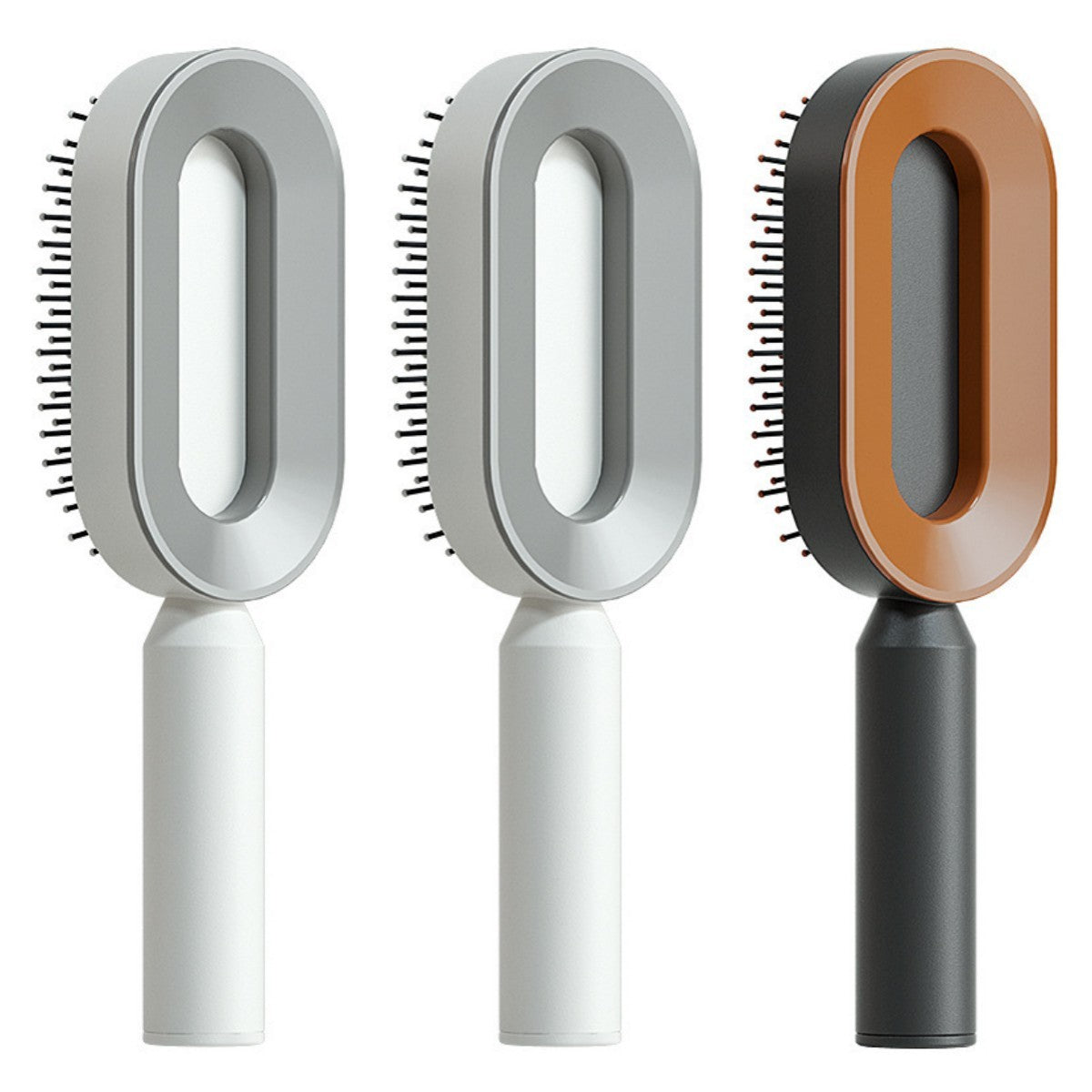 Self-Cleaning Hair Brush – Anti-Static Scalp Massage Comb with One-Key Hair Removal, Detangling Airbag Brush for Women