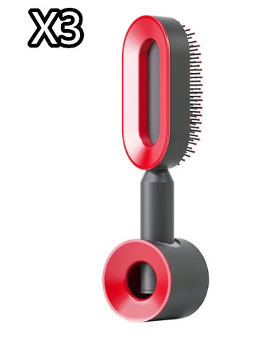Self-Cleaning Hair Brush – Anti-Static Scalp Massage Comb with One-Key Hair Removal, Detangling Airbag Brush for Women