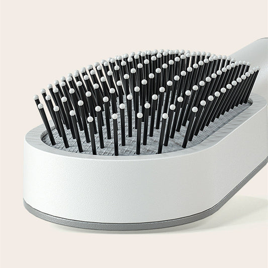 Self-Cleaning Hair Brush – Anti-Static Scalp Massage Comb with One-Key Hair Removal, Detangling Airbag Brush for Women