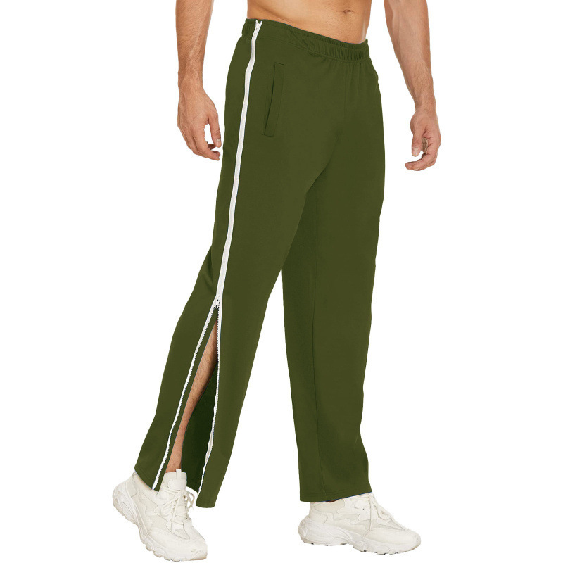 Men Trendy Zip Tearaway Basketball Sweatpants Loose Sports Training Joggers Wholesale In Stock