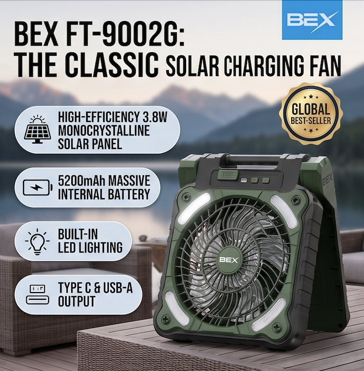 Portable Foldable Solar Charging Fan