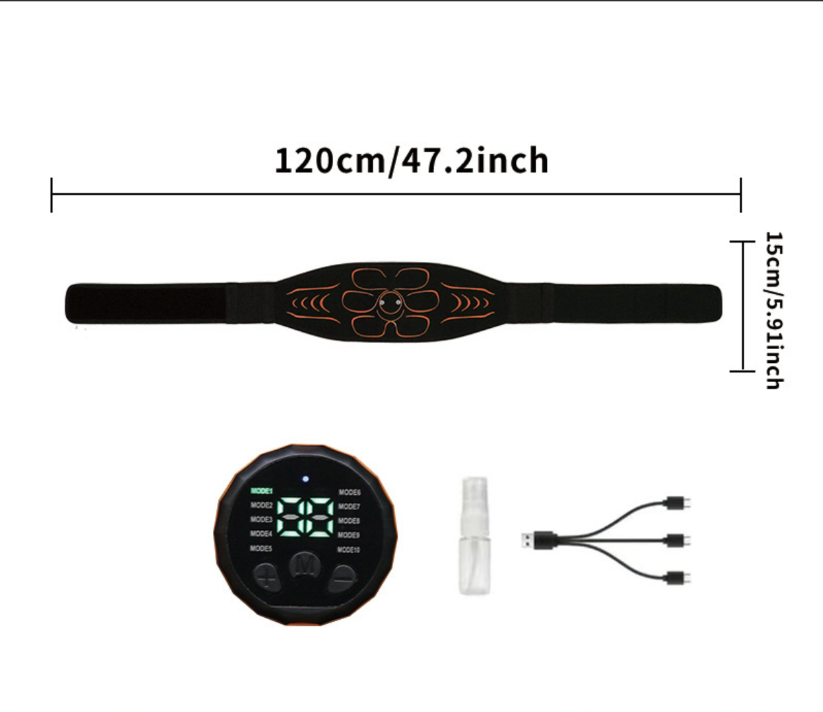 Abdominal Exercise Machine, Muscle Stimulation Machine, Home Lazy Person Ems Fitness Belt, Full-body Exercise, Strength Training, Shaping, Cross-border