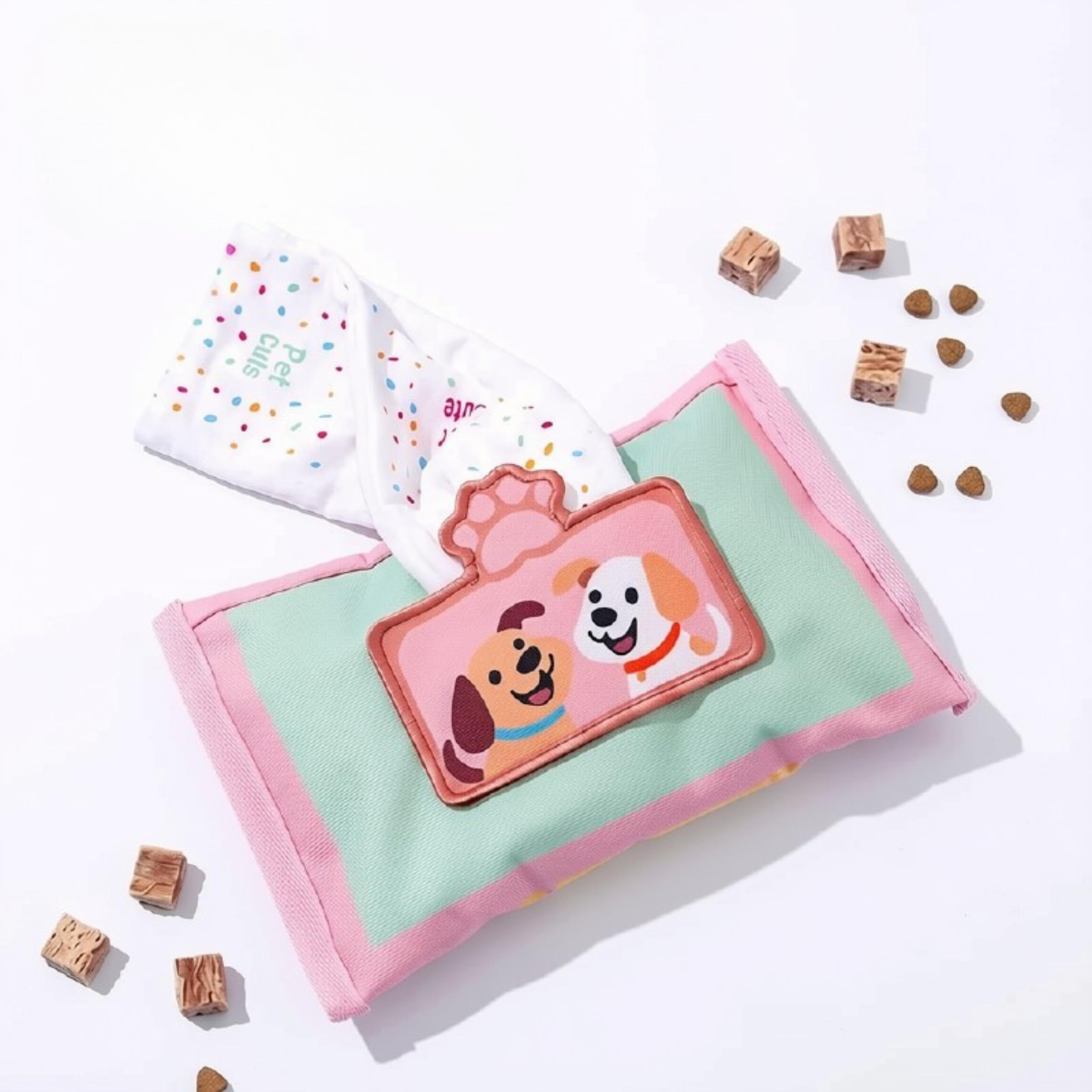 Interactive Dog Snuffle Wipe Puzzle Toy Quality Tested, Reinforced Stitching Anti-Boredom Mental Stimulation Slow Feeding & Enrichment Game Small Medium Dogs Tissue