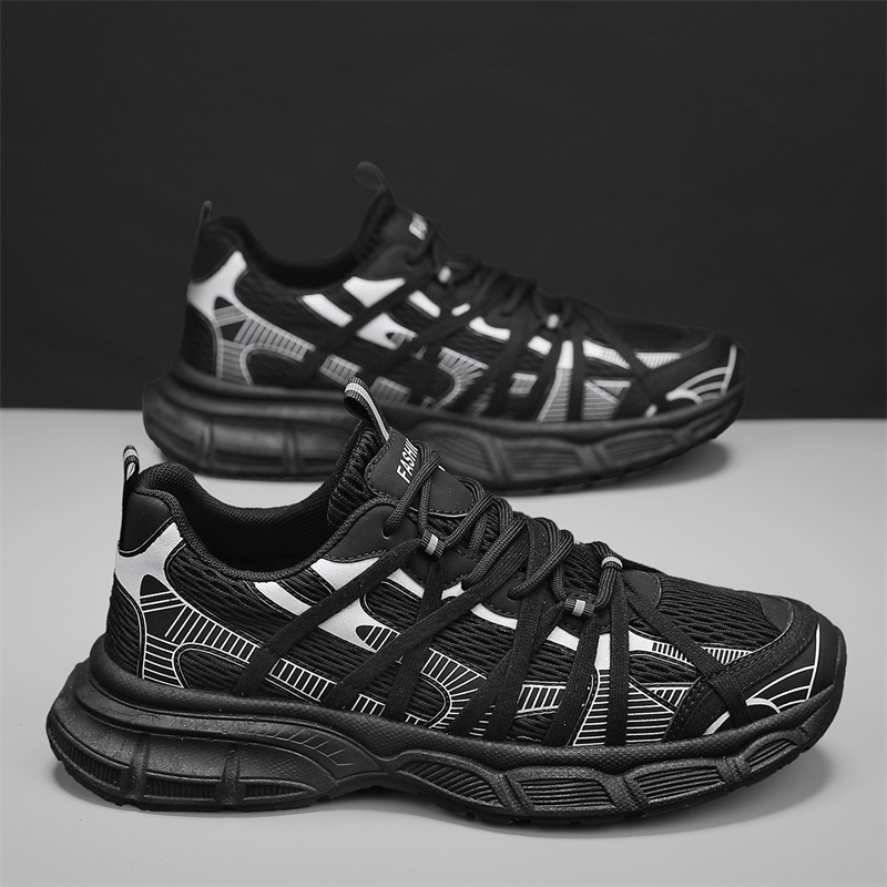 2026 New Fashion Breathable Versatile Casual Shoes For Men, Chunky Sole Mesh Sneakers, Casual Footwear For Teens