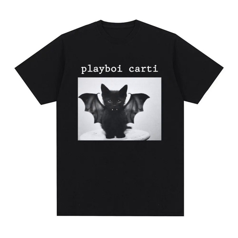 Men's Simple All-match Cat Pattern Printed T-shirt