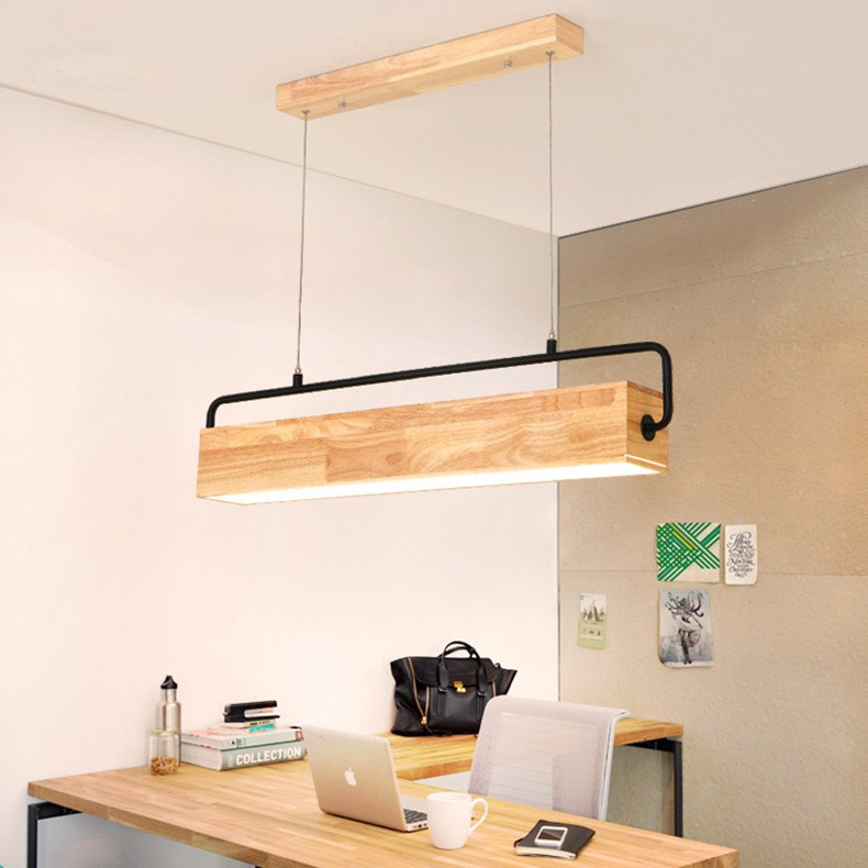Modern Minimalist Nordic-style Solid Wood Dining Room Chandelier