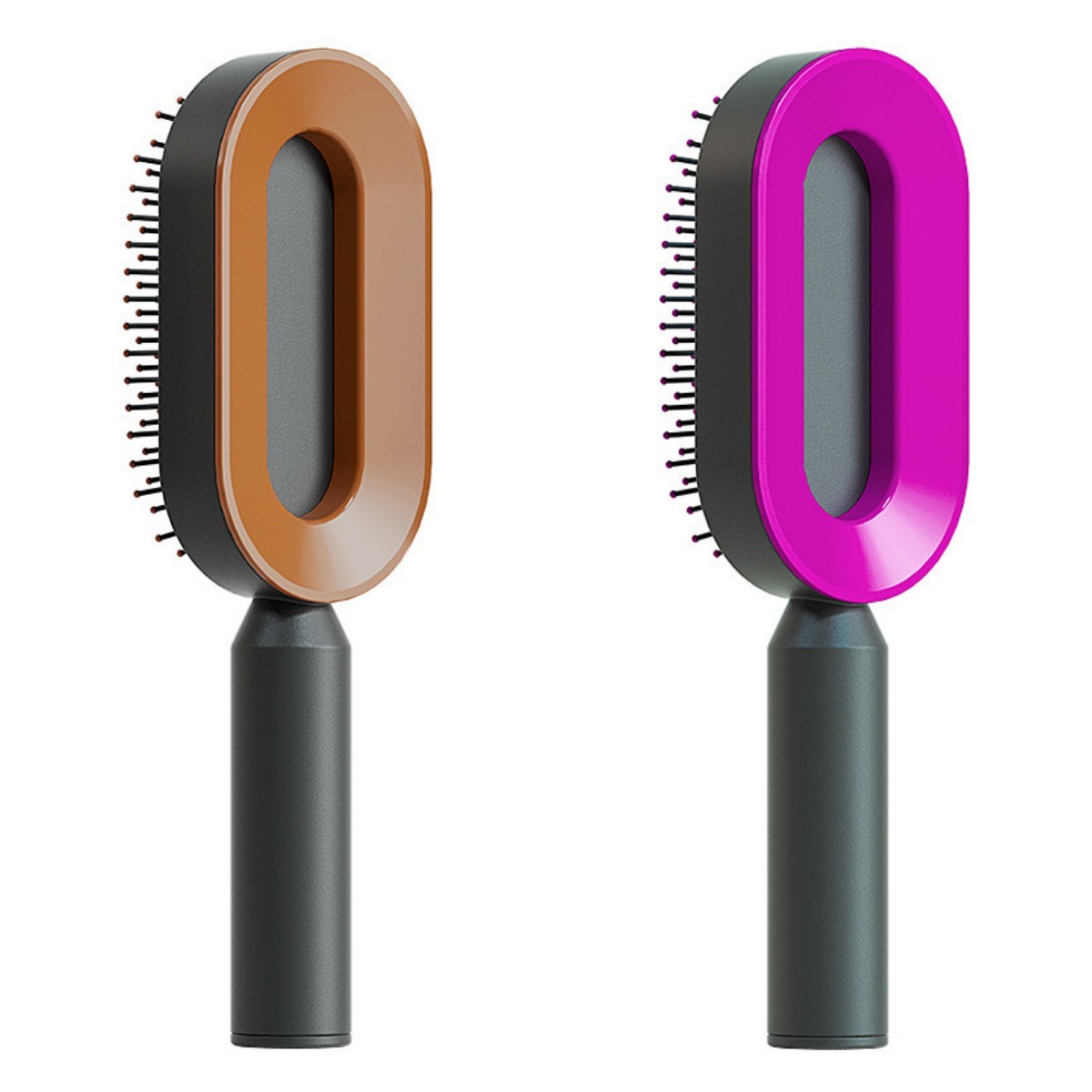 Self-Cleaning Hair Brush – Anti-Static Scalp Massage Comb with One-Key Hair Removal, Detangling Airbag Brush for Women