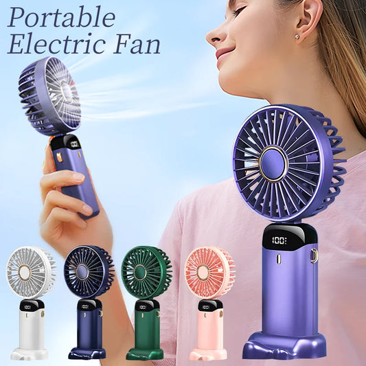 5-Speed USB Rechargeable Neck Fan – Foldable, Hands-Free & Powerful Mini Air Cooler for Outdoors