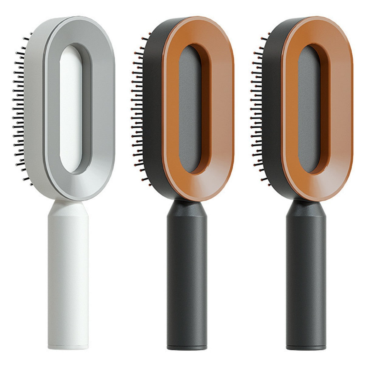 Self-Cleaning Hair Brush – Anti-Static Scalp Massage Comb with One-Key Hair Removal, Detangling Airbag Brush for Women
