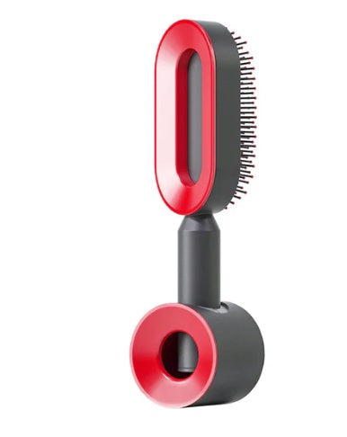 Self-Cleaning Hair Brush – Anti-Static Scalp Massage Comb with One-Key Hair Removal, Detangling Airbag Brush for Women