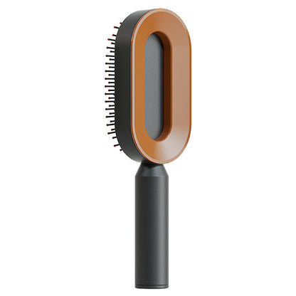 Self-Cleaning Hair Brush – Anti-Static Scalp Massage Comb with One-Key Hair Removal, Detangling Airbag Brush for Women