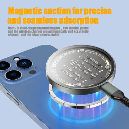 15W Qi Magnetic Wireless Charger – Fast Charging for iPhone 12 to 16 Models