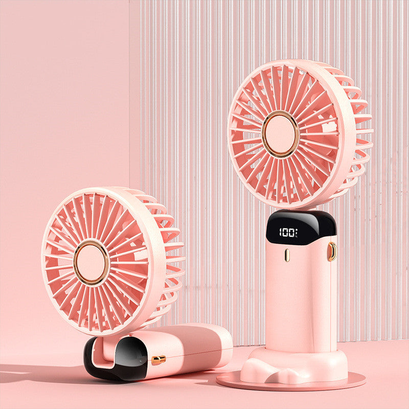 5-Speed USB Rechargeable Neck Fan – Foldable, Hands-Free & Powerful Mini Air Cooler for Outdoors