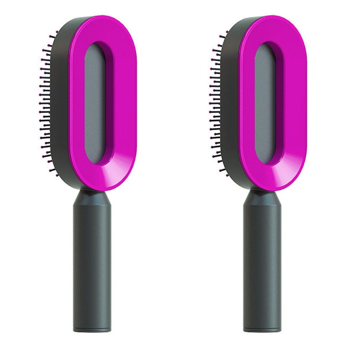 Self-Cleaning Hair Brush – Anti-Static Scalp Massage Comb with One-Key Hair Removal, Detangling Airbag Brush for Women