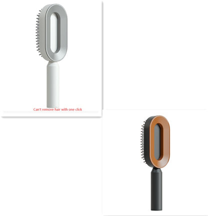 Self-Cleaning Hair Brush – Anti-Static Scalp Massage Comb with One-Key Hair Removal, Detangling Airbag Brush for Women