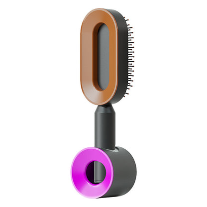 Self-Cleaning Hair Brush – Anti-Static Scalp Massage Comb with One-Key Hair Removal, Detangling Airbag Brush for Women