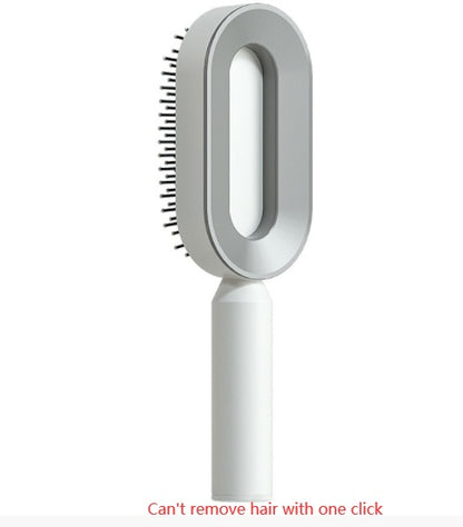 Self-Cleaning Hair Brush – Anti-Static Scalp Massage Comb with One-Key Hair Removal, Detangling Airbag Brush for Women